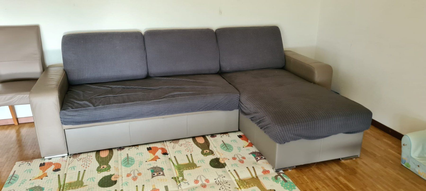 Divani: Sofa Echtleder Taupe mit Schlaffunktion – Usato da Aarau venduto da oksana90