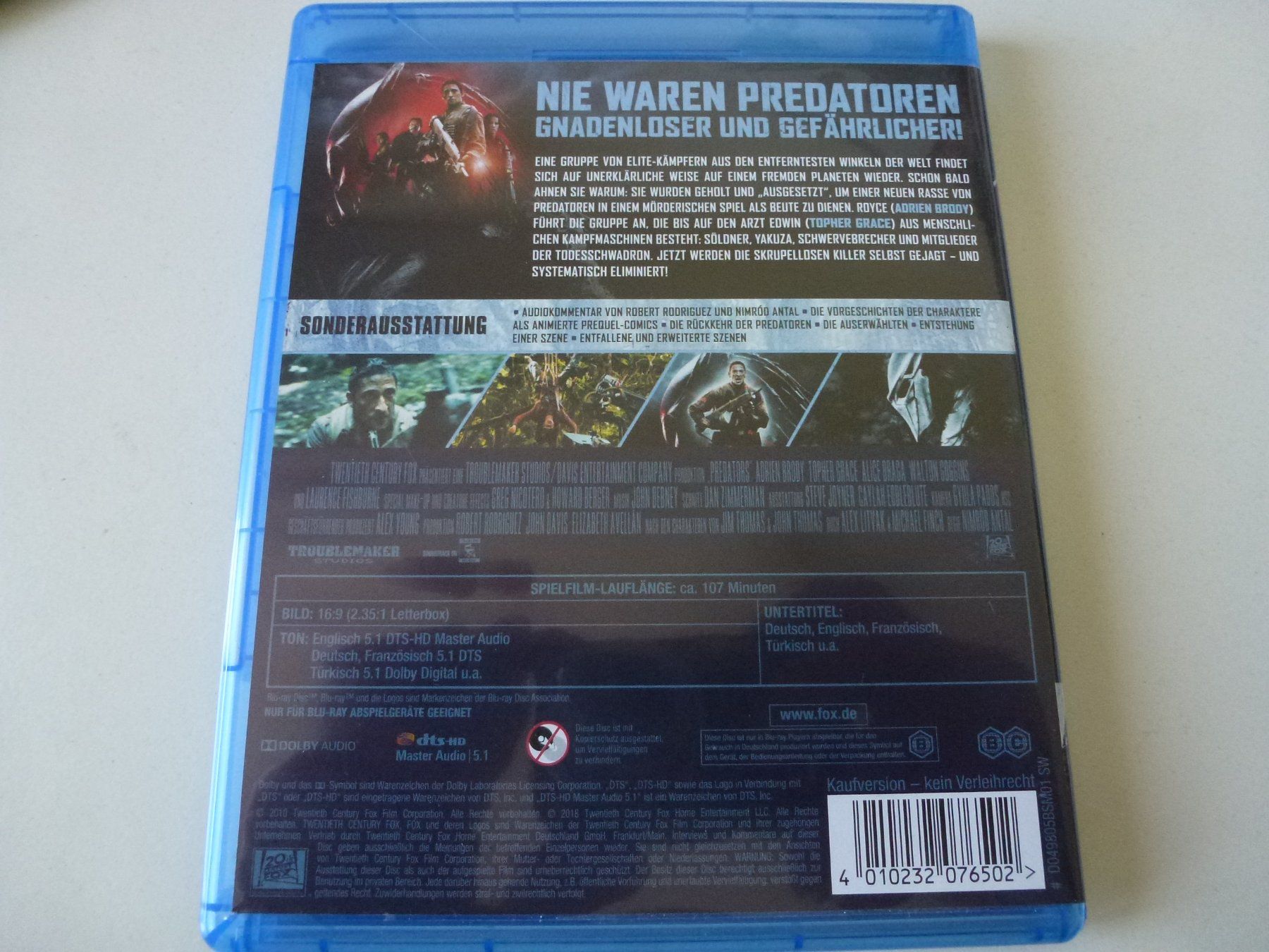 Tutti i DVDs: Predators (Blu-Ray) – Nuovo (secondo la descrizione) da Bern venduto da Frebo 1