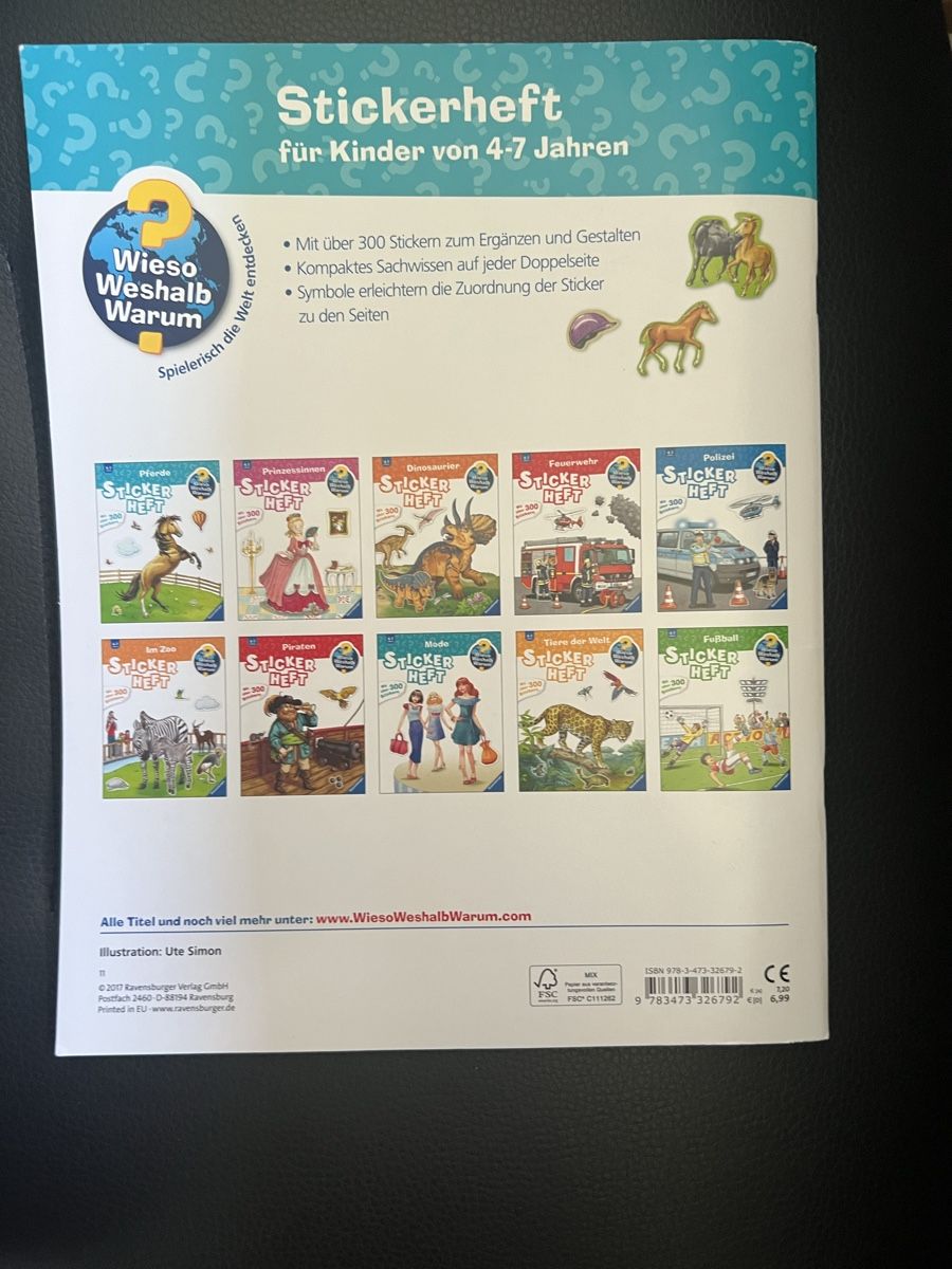 Libri: Ravensburger Pferde Stickerheft – Nuovo (secondo la descrizione) da Thun venduto da Siladi 3