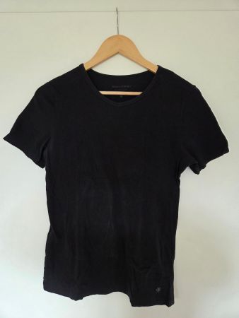 Marc O'Polo V-Neck T-Shirt Dunkelblau Stretch Gr. S