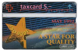Landis & Gyr, ISO-Norm 9001 - seltene Firmen Taxcard