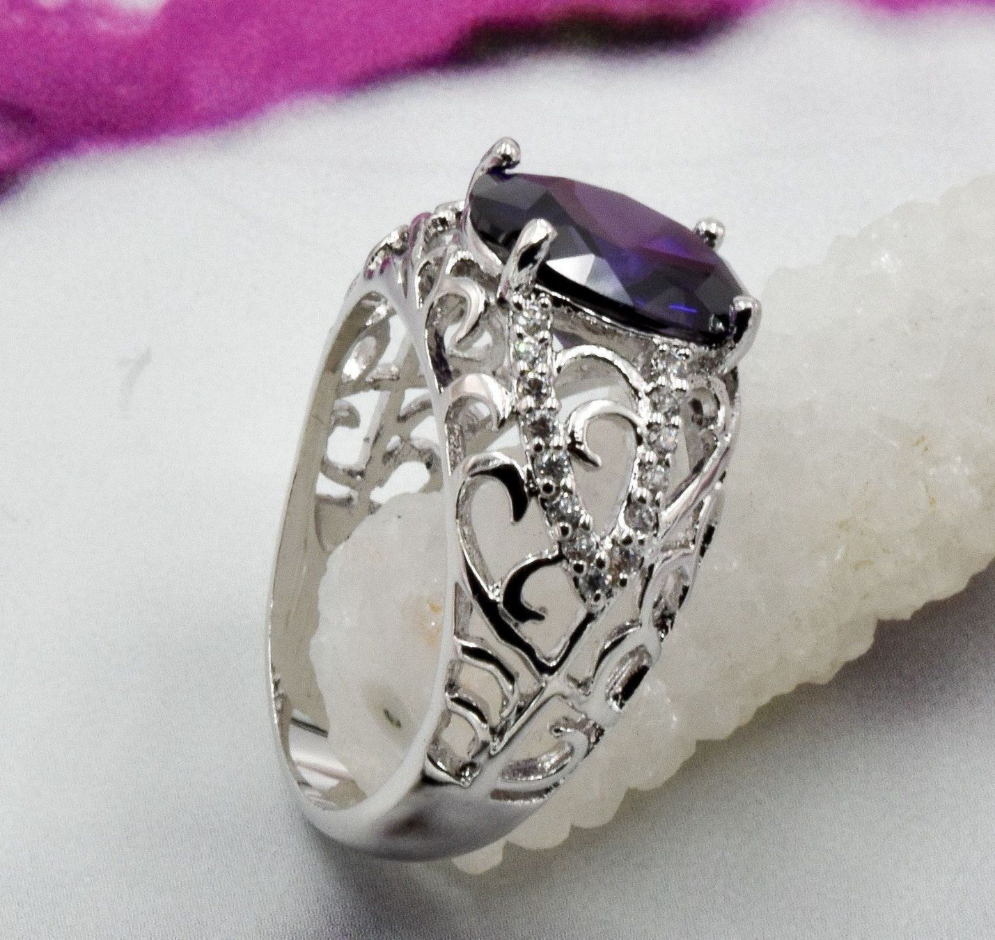 Anelli: Bezaubernder Ring mit Zirkonia – Nuovo e nell'imballaggio originale da Oberglatt ZH venduto da Diamond-Girl 2