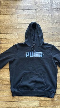 Felpa Puma Uomo con Cappuccio Nera  Tg. L
