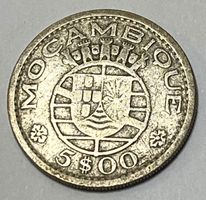 5 Escudos - Mozambique / Portugal - 1960 (Silber .720)