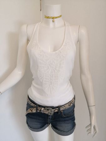 🤩MANGO SUIT CREPE TOP ECRU & STICKEREI NEU & D&G P.