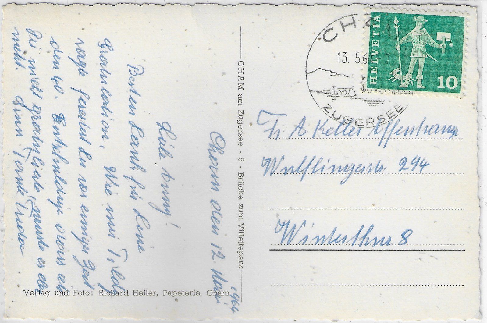 Cartoline postali: Cham - Partie am See – Usato da Ettingen venduto da Kartenplanet 1