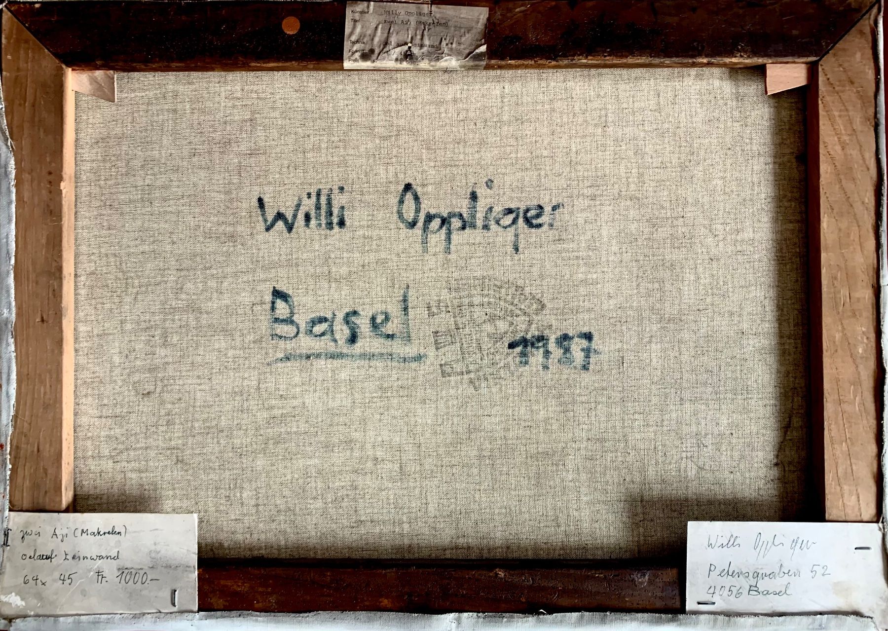 Dipinti: Willi Oppliger (1933-2018) Fische – Usato da Binningen venduto da Skarabrae 1