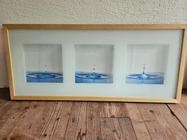 3D Bild Wassertropfen, tolles Motiv, 72x31cm