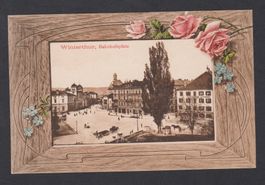 Winterthur  Bahnhofplatz   :   alte Ansichtskarte von 1912