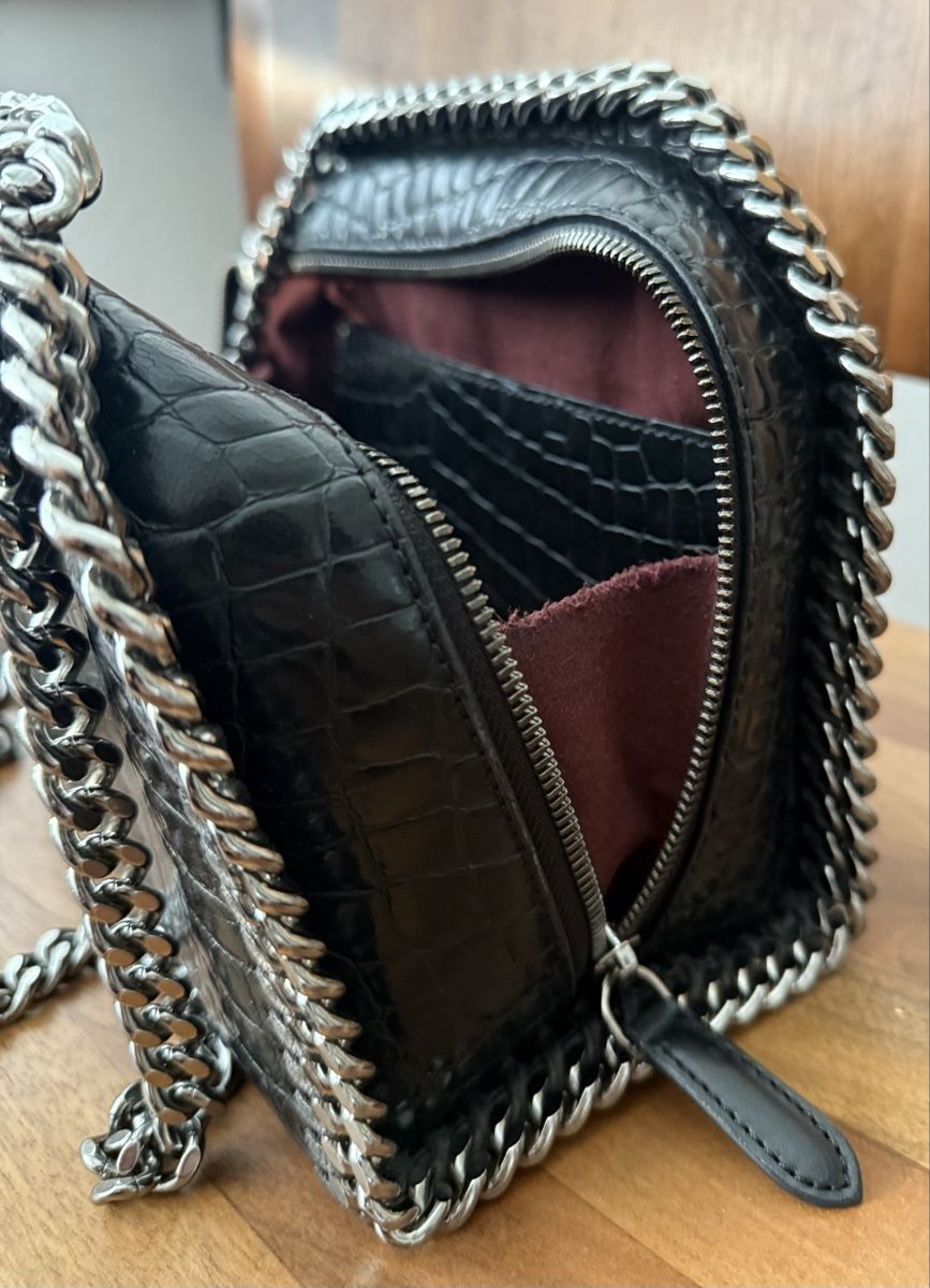 Stella McCartney Borse da donna: Stella McCartney Falabella Box Croc schwarz – Usato da Suhr venduto da blonde_rose 6