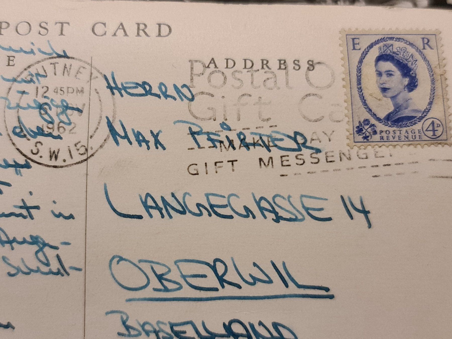 Ansichtskarten: Victoria Albert Museum 1962 – Gebraucht aus Dintikon von Vexi 1