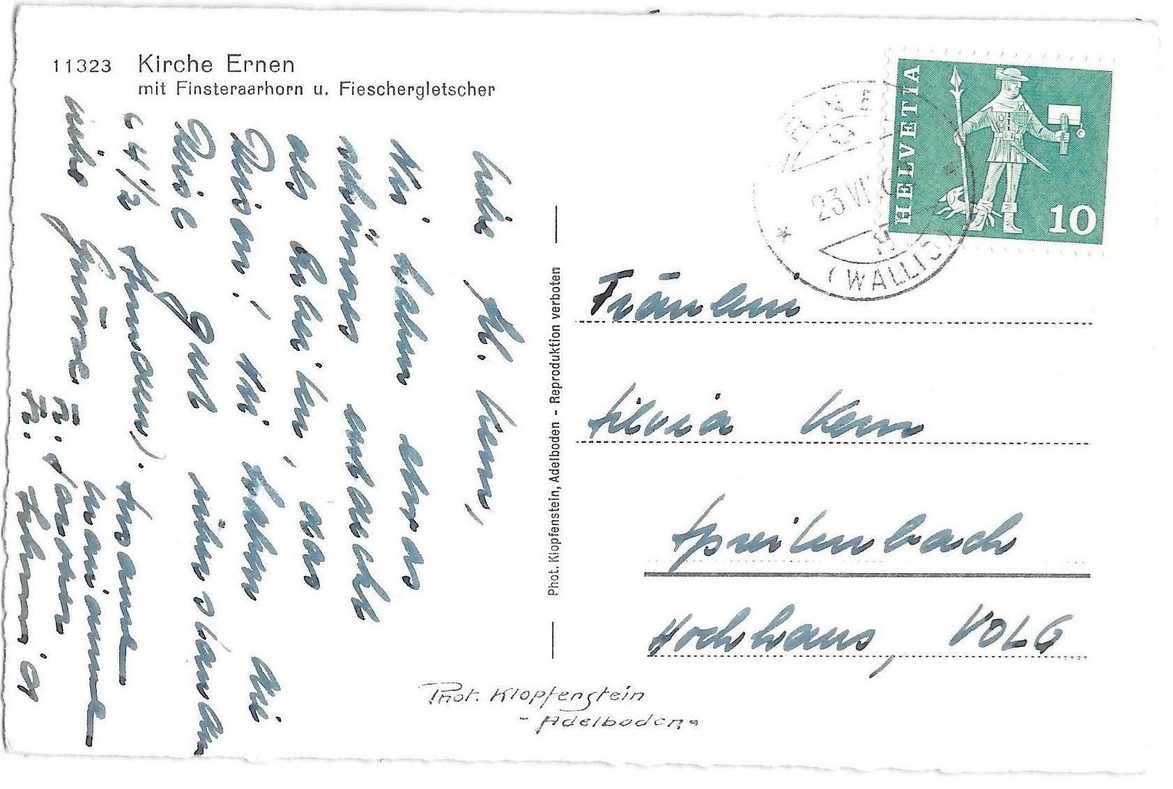Cartoline postali: Ernen Kirche – Usato da Olten venduto da clotaldi 1