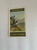 Reiseführer Schweiz Berner Oberland Faltplan vintage