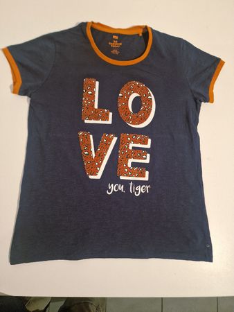 Dunkelblaues T-Shirt von WE, mit Aufdruck, Gr. 170/176 👕