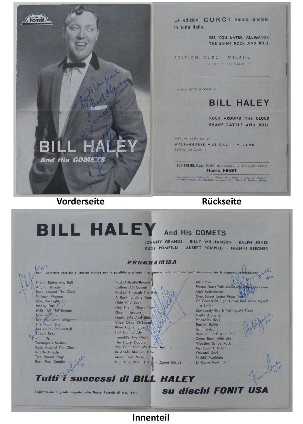 Autografi: Bill Haley (1925-1981) Sänger  - Autogramm – Usato da Dietikon venduto da cyranos1