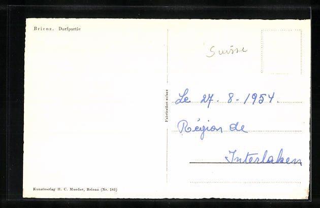 Cartoline postali: AK Brienz, Strassenpartie mit Geschäft – Usato da Berlin venduto da bartko-reher 1