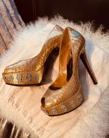 Philipp Plein Gold Pumps Gr.37 Goldig für den Ausgang!