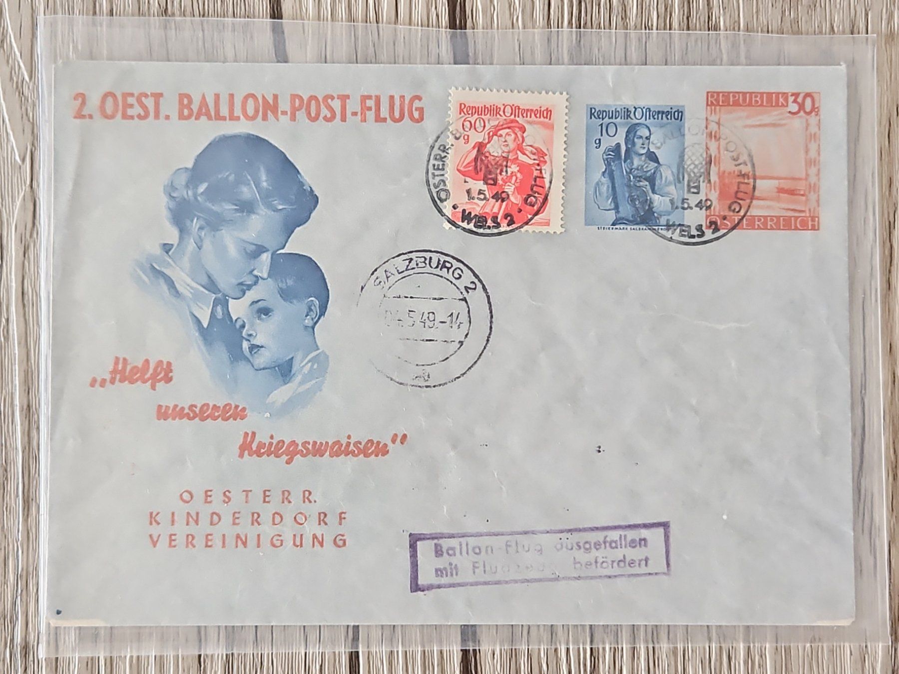 Tutti i francobolli: CL14 Enveloppe + Timbre Autriche 1949 – Usato da Cousset venduto da Patrick_Collections