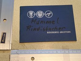 buch, heft, dkw hummel gebrauchsanleitung 60 er jahre
