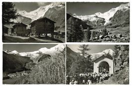 4 AK Saas Fee 1943 bis 1955