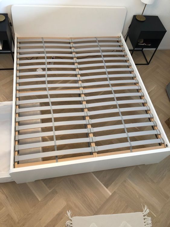 IKEA ASKVOLL DOUBLE BED WHITE 160x200 Kaufen auf Ricardo