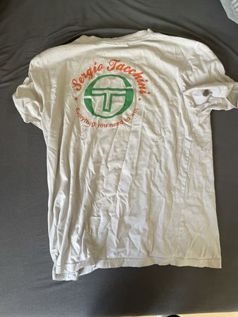 Sergio Tacchini T-Shirt weiss Logo Druck guter Zustand