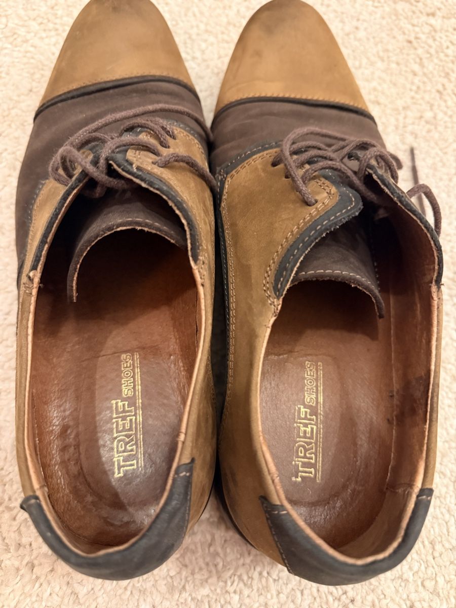 Scarpe da uomo: TREF Herren Schuhe, Gr. 41, braun/beige, Leder – Usato da Glattbrugg venduto da Toya77 3