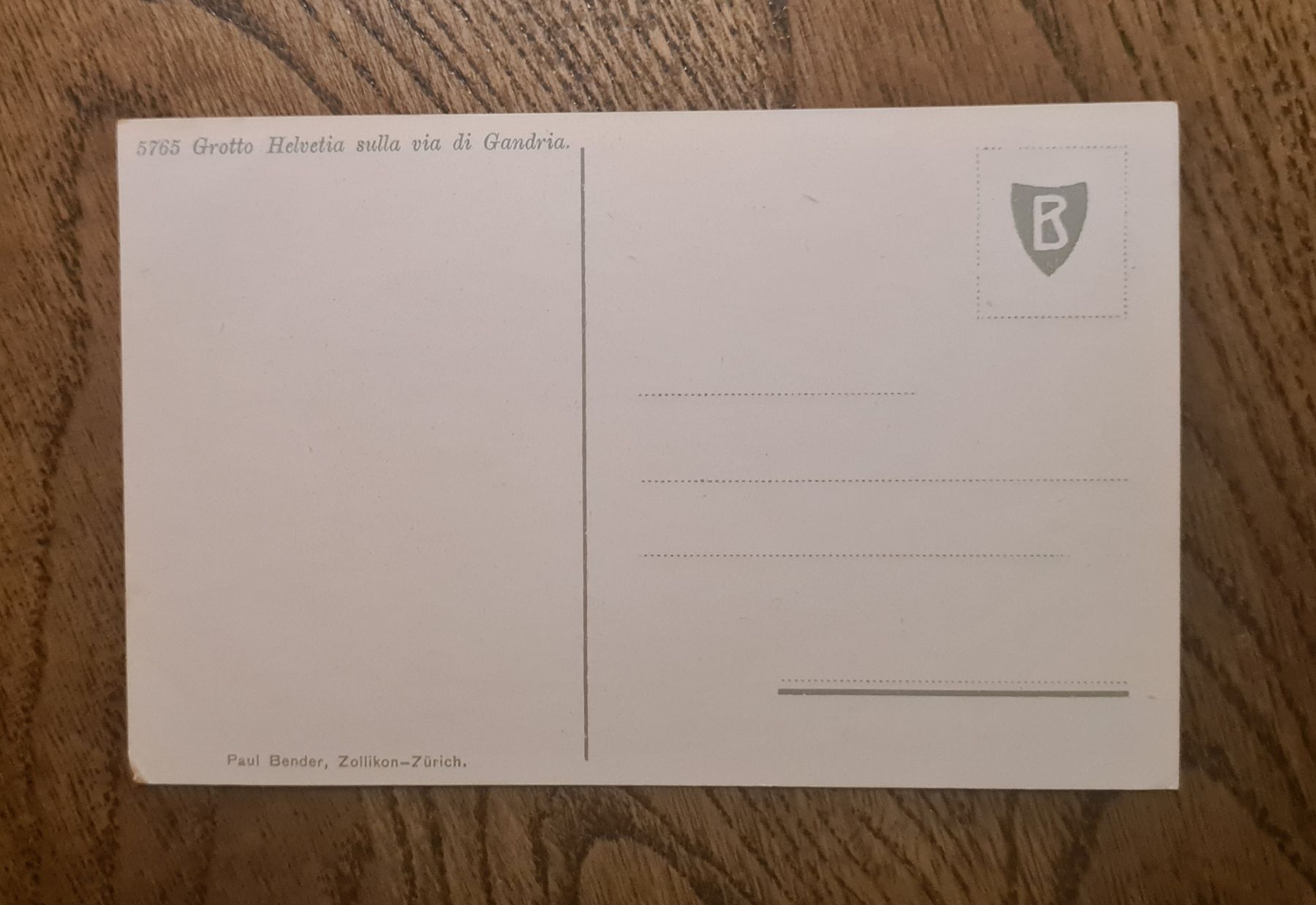 Cartoline postali: Grotto Helvetia Gandria – Usato da Ebikon venduto da Donar50 1