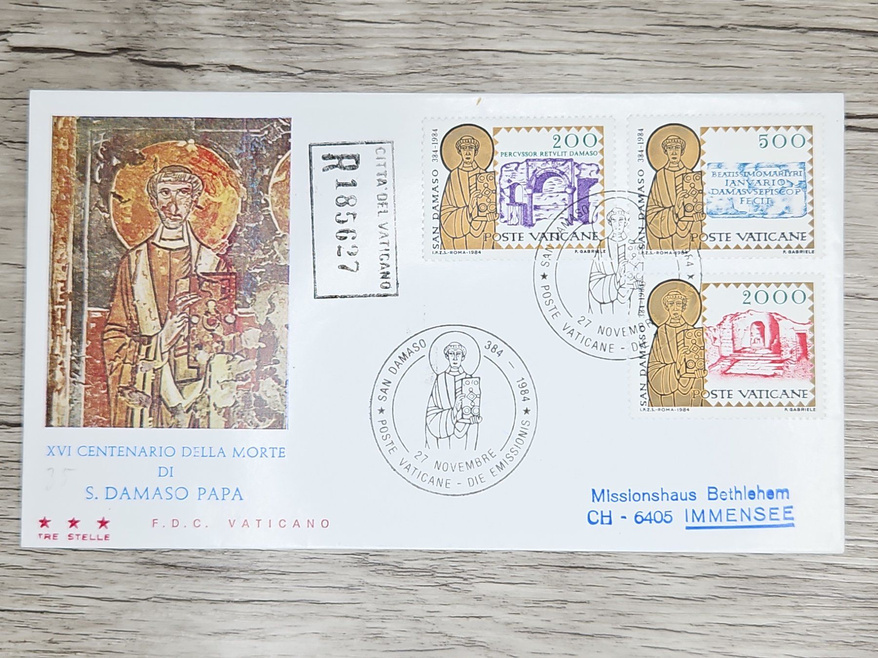 Tutti i francobolli: CL05 Enveloppe + Timbre Poste Vaticane 1984 – Usato da Cousset venduto da Patrick_Collections