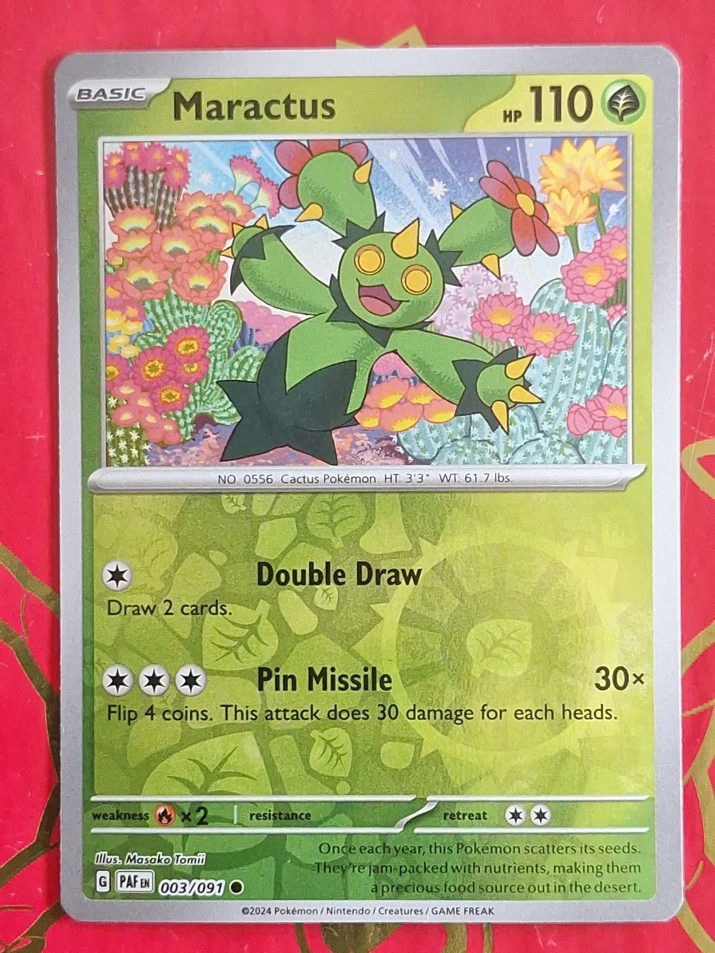 Pokémon Carte collezionabili: Maractus - Pokemon Reverse Holo Paldean Fates – Usato da Altstätten SG venduto da GGsGameshop