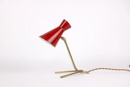 Rote 50er Jahre Tischlampe