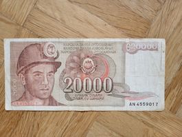 1966-89, 20'000 Jugoslawische Dinara