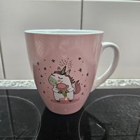 Tasse pink Einhorn Eis Motiv Keramik guter Zustand