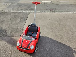 Mini Cooper Rutschauto mit Schiebestange rot gebraucht