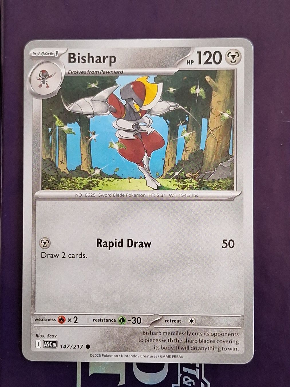Pokémon Sammelbilder & Trading cards: Bisharp - Pokemon Ascended Heroes – Gebraucht aus Altstätten SG von GGsGameshop