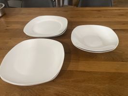 Teller Set Weiss Keramik 6Stk. 