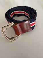 Hackett Gürtel gestreift Leder Textil L 112cm