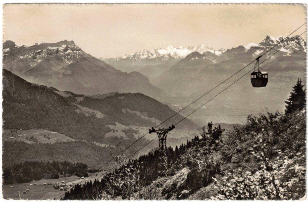 Ansichtskarten: Leysin - Gondelbahn Berneuse – Gebraucht aus Binningen von Mountainrider