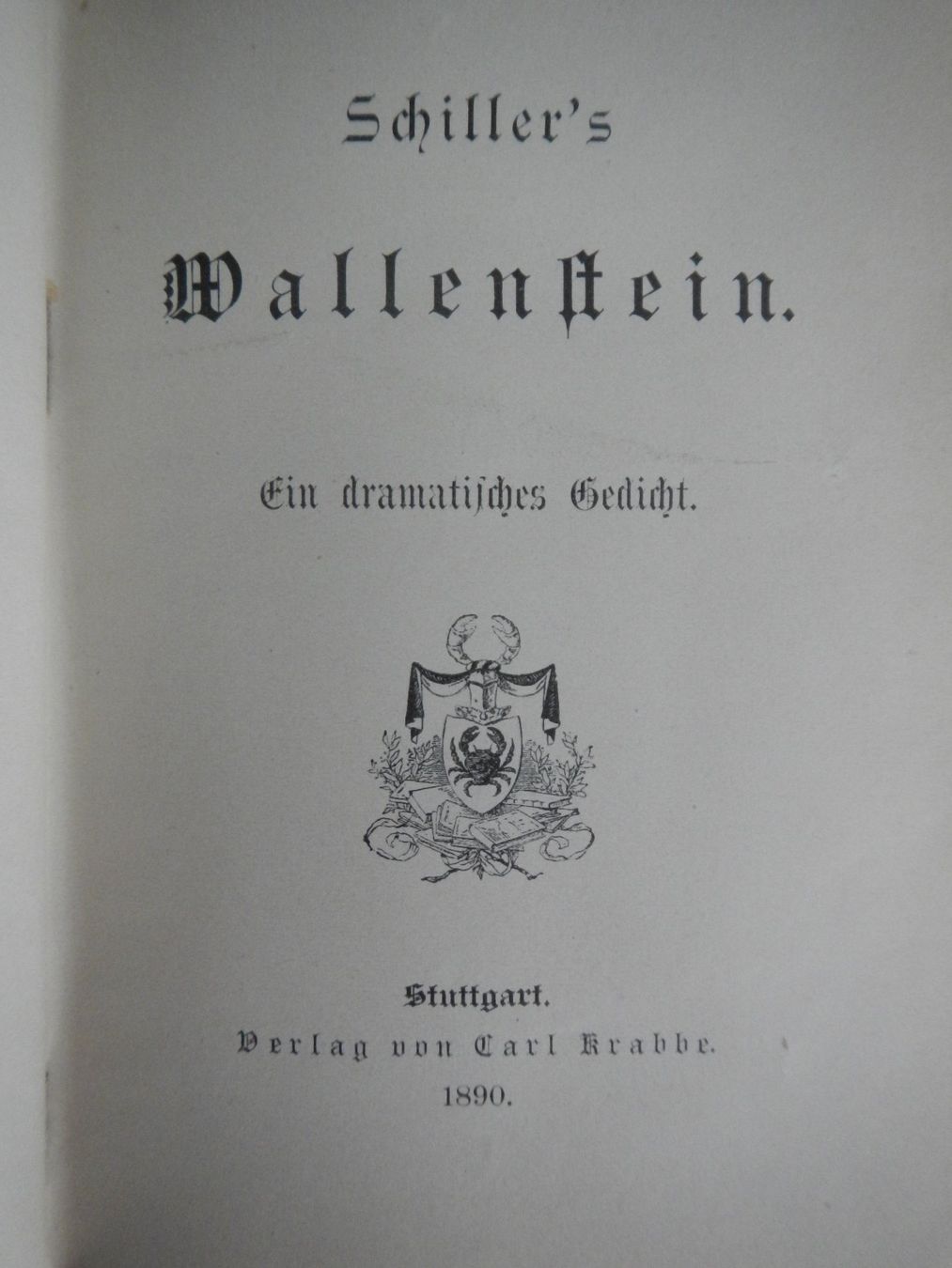 Libri: Wallenstein, Schiller, 1890, top-Zustand – Usato da Wallisellen venduto da Marysan8 2