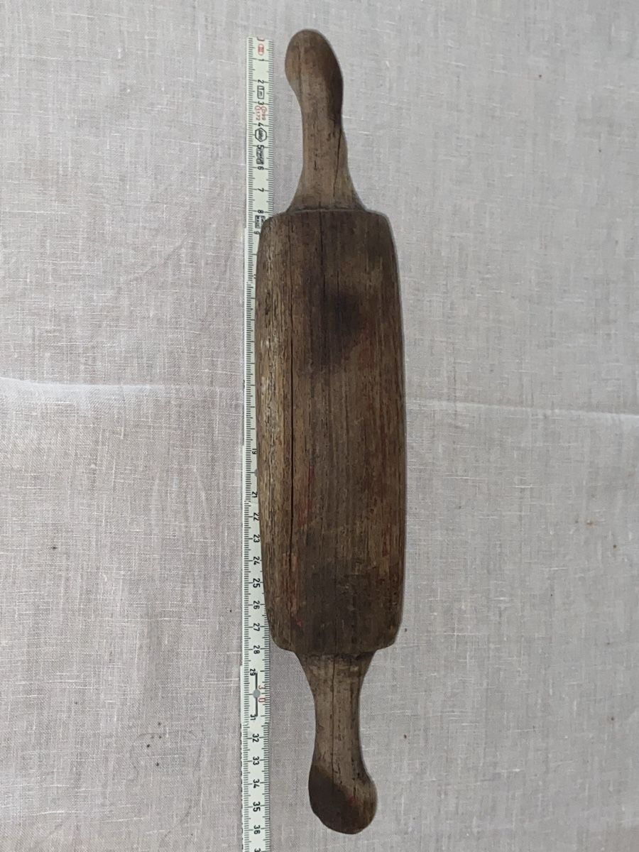 Küchengeräte: Antikes Nudelholz aus Holz, ca. 40cm – Gebraucht aus Düdingen von Reconflo 1