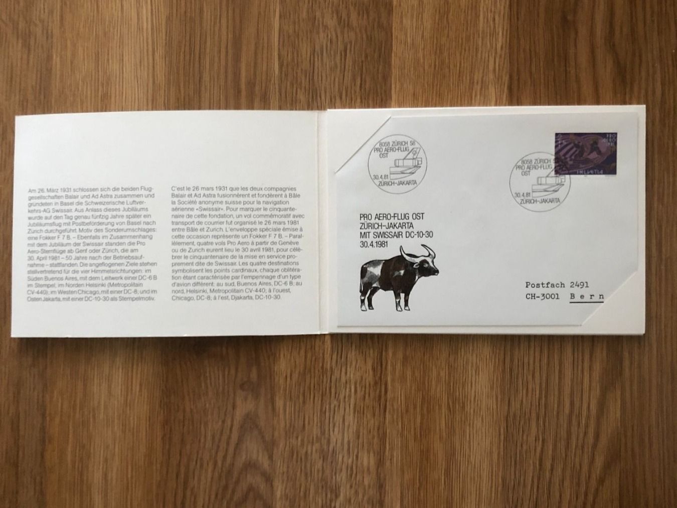 Tutti i francobolli: Pro Aero-Sternflüge/Jubiläumsflug 1981, div. Destinationen – Nuovo e nell'imballaggio originale da Landquart venduto da interesse63 2