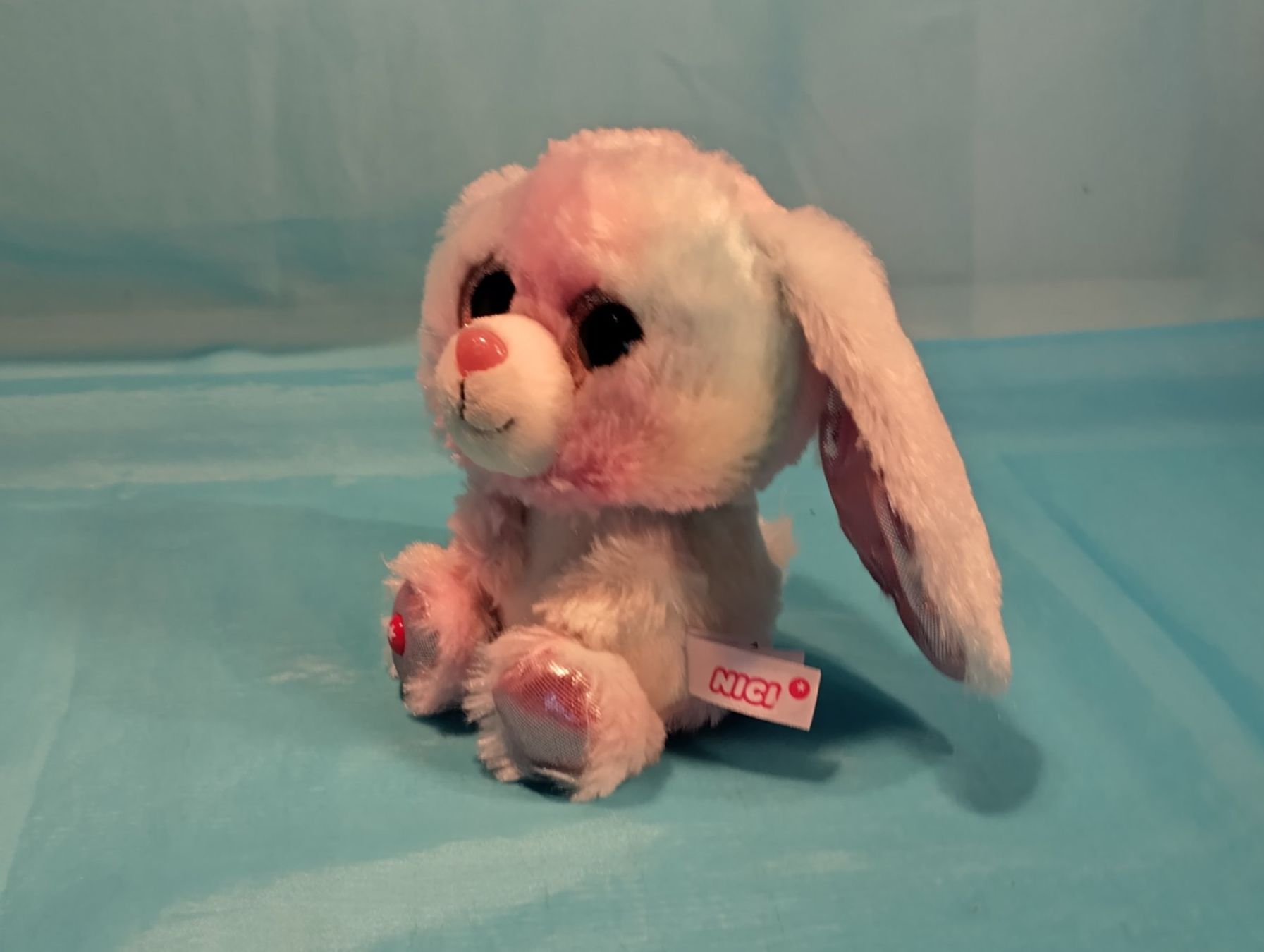 Nici Jouets: NICI Hase, hellblau-rosa, L: 17cm – Neuf (Voir description) à Bellach par JingleCherry 3