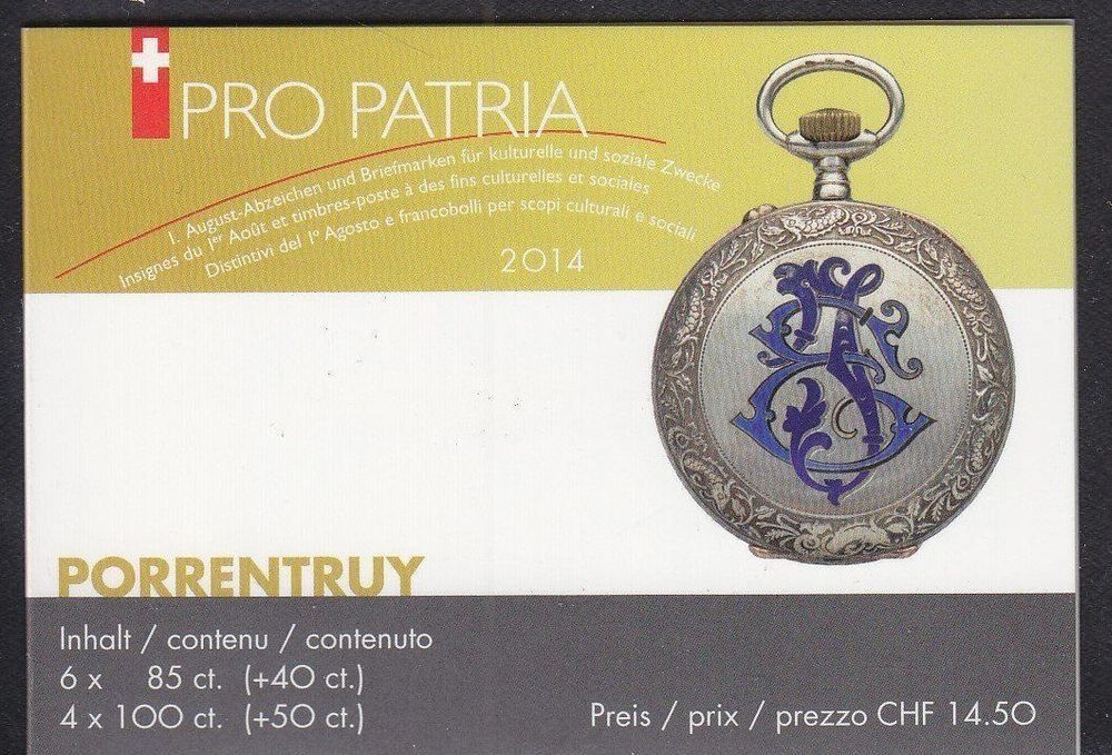 Tutti i francobolli: PPC2014 - Carnet Pro Patria 2014 1er j. – Usato da Trélex venduto da Phil_Albert