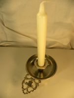 Nachttischkerzenständer aus Feinzinn