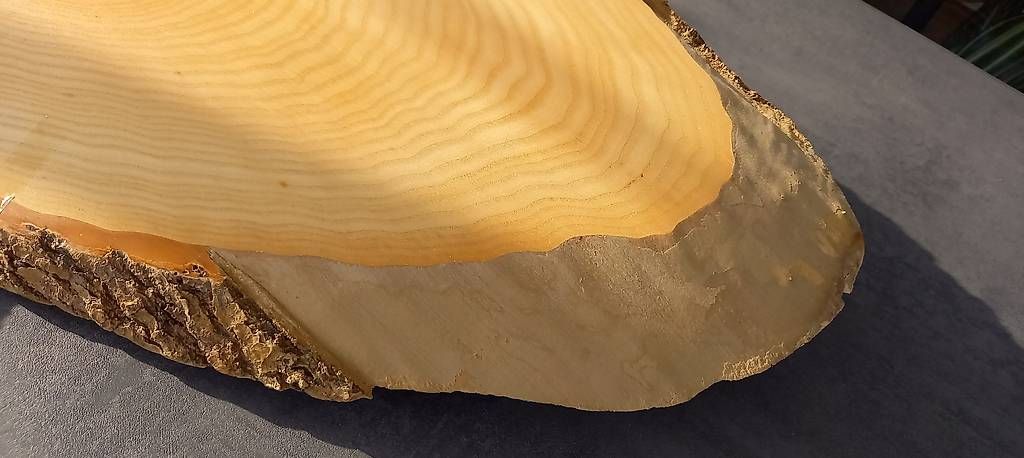 Plateaux: Rustikale Holz Servierplatten mit Rinde – D'occasion à Seon par Psalm28 3
