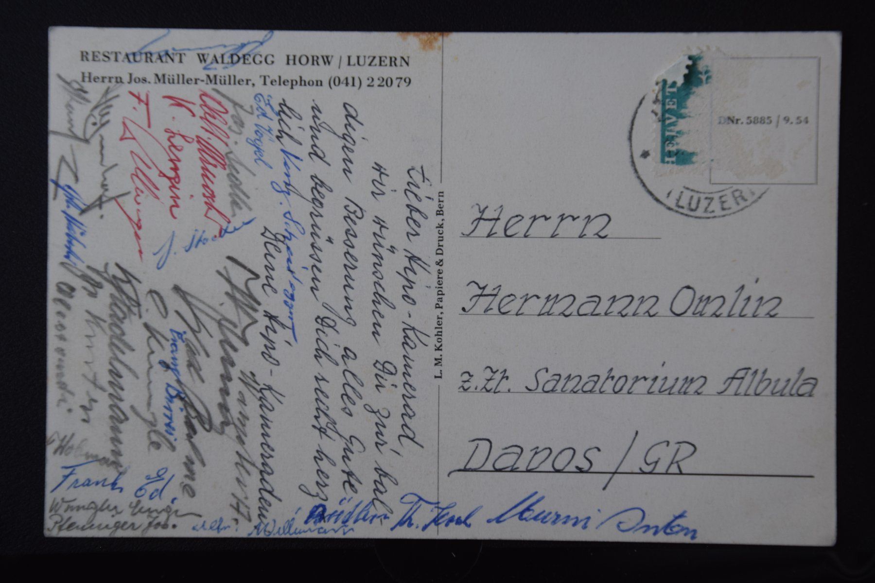 Cartoline postali: AK Luzern, Horw Restaurant Waldegg – Usato da Luzern venduto da CH2018 1