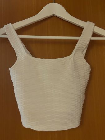 Amisu Crop Top Weiss Gr. S