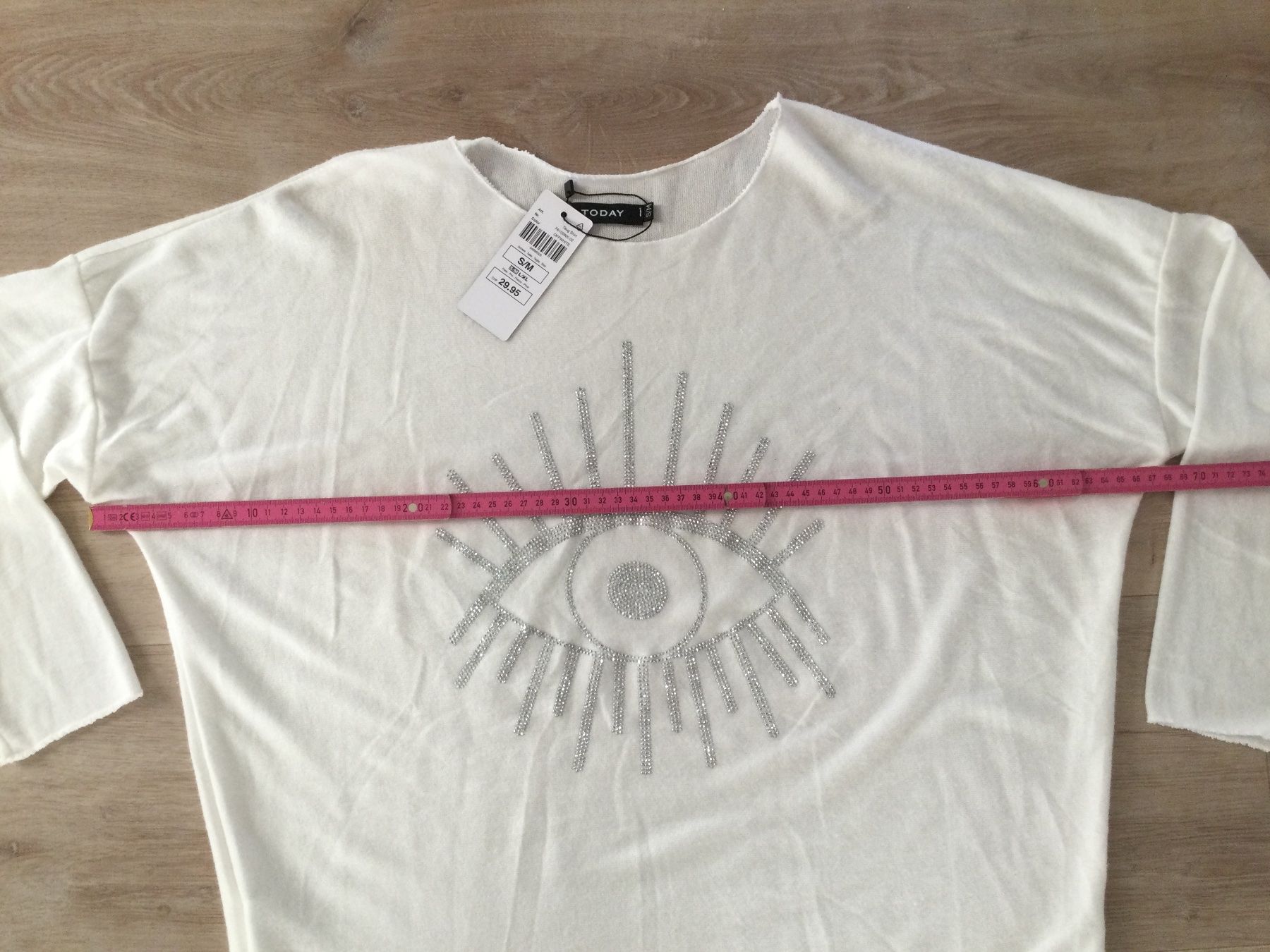 Maglioni & Felpe: Pull blanc avec motif œil en strass TODAY, taille S/M, NEUF – Nuovo e nell'imballaggio originale da Agiez venduto da chouchanelle 8