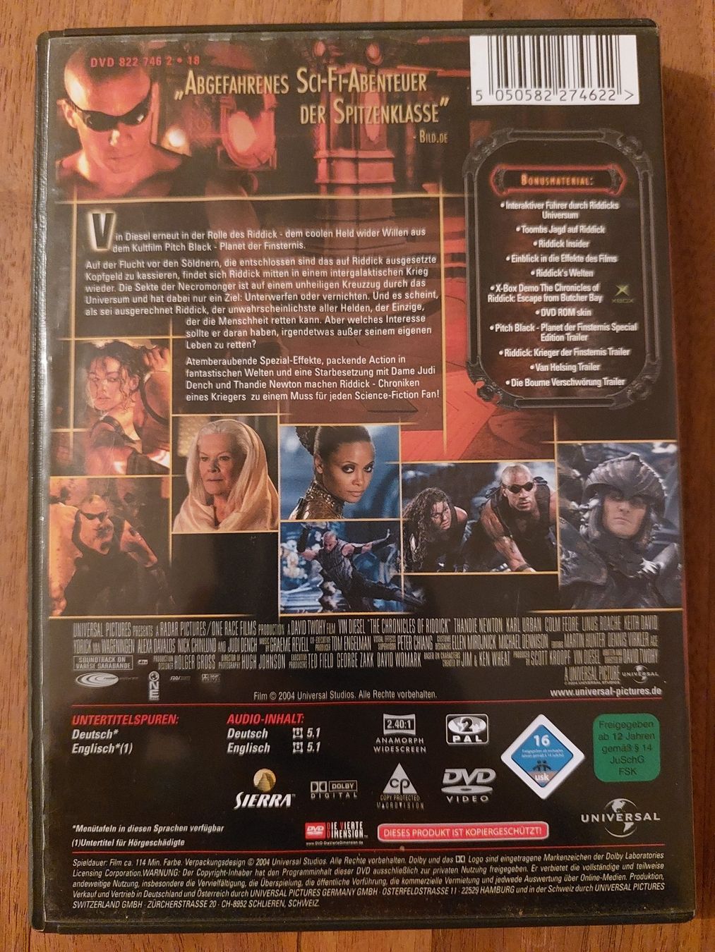 Tutti i DVDs: DVD - Riddick Chroniken eines Kriegers – Usato da Rheinfelden venduto da FilmAuktion 1