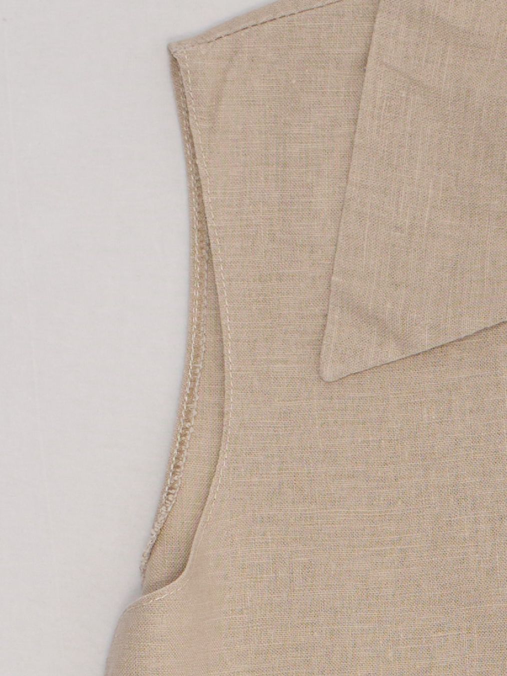 Blusen: Chemisier beige sans manches aspect lin - Taille S – Gebraucht aus Fribourg von re-fine 3